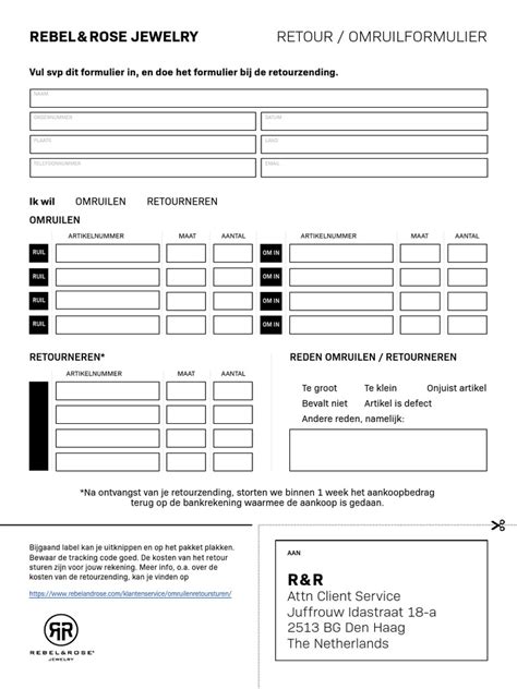 kish.nl retourformulier